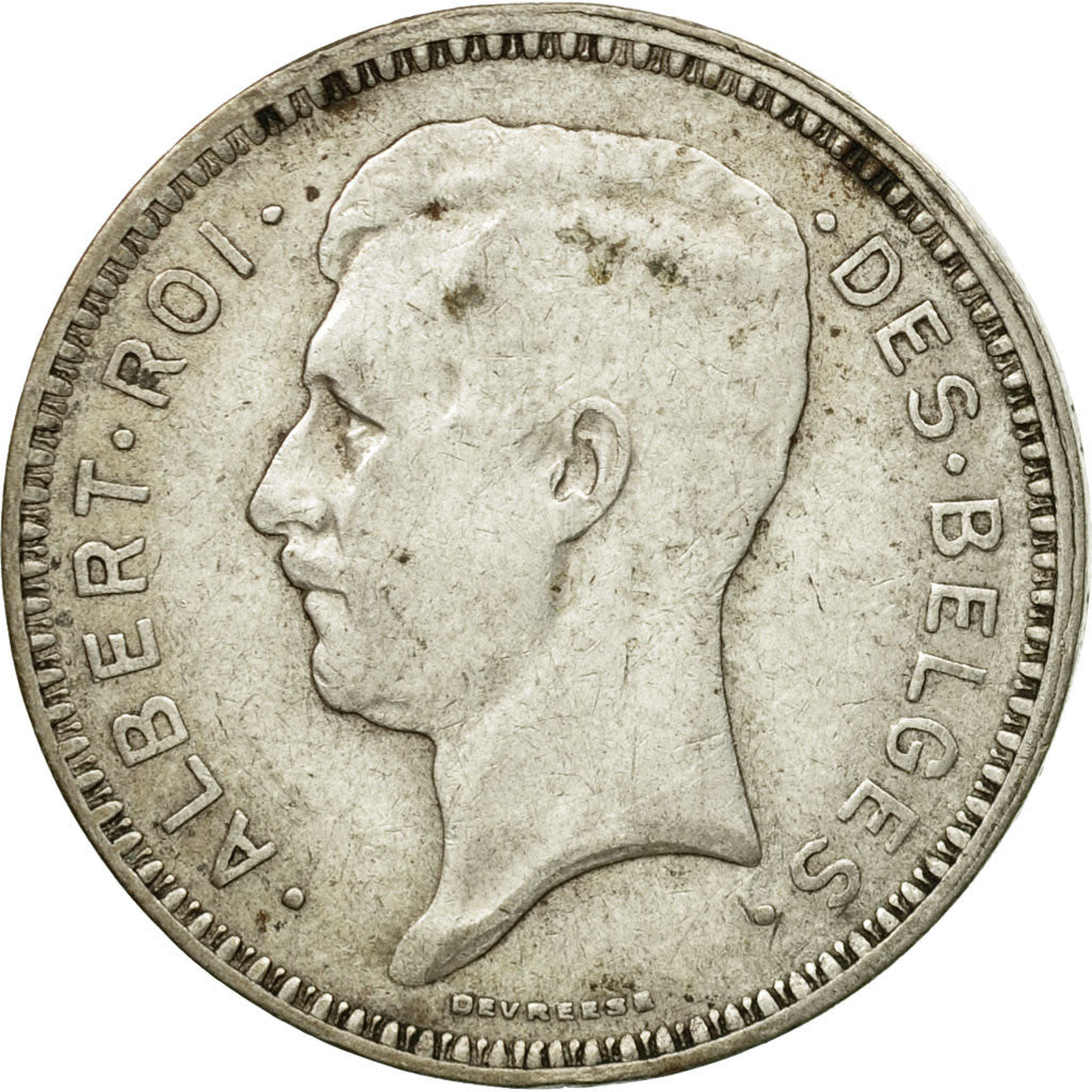 Coin, Belgium, 20 Francs, 20 Frank, 1934, VF(30-35), Silver, KM:103.1