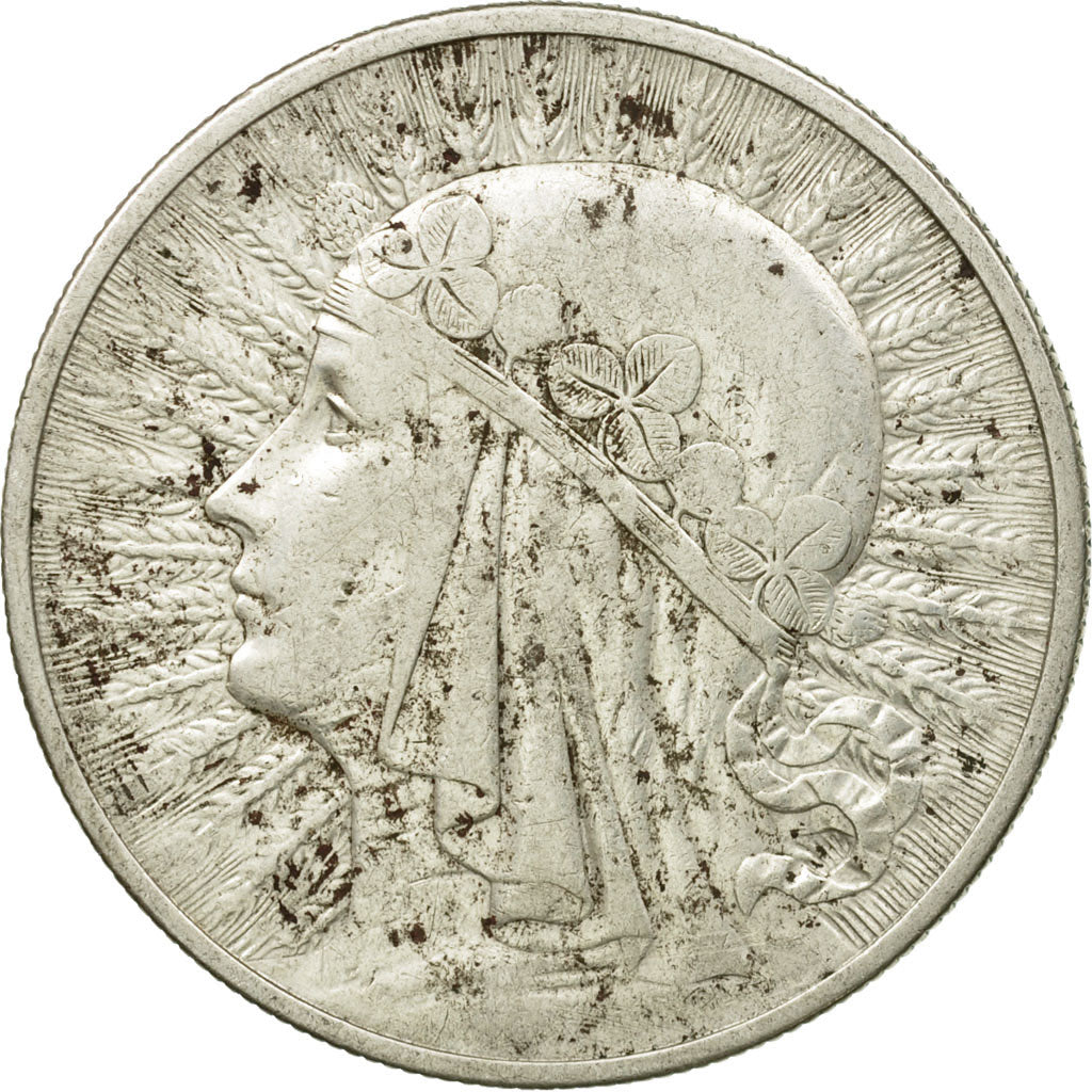 Coin, Poland, 10 Zlotych, 1932, Warsaw, EF(40-45), Silver, KM:22
