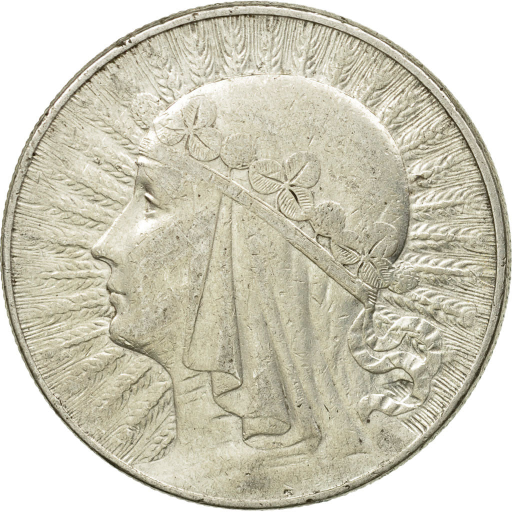 Coin, Poland, 10 Zlotych, 1932, Warsaw, VF(30-35), Silver, KM:22
