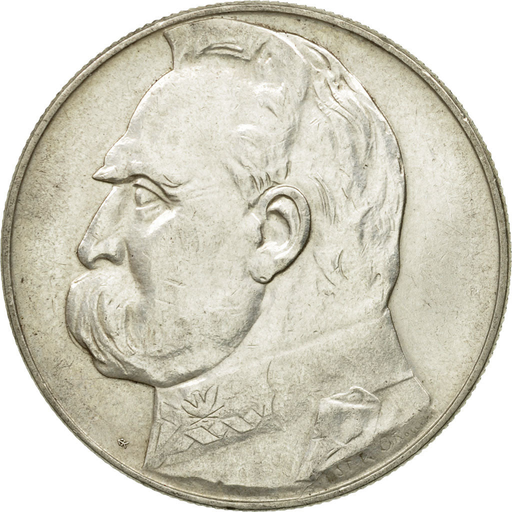 Coin, Poland, 10 Zlotych, 1935, Warsaw, EF(40-45), Silver, KM:29
