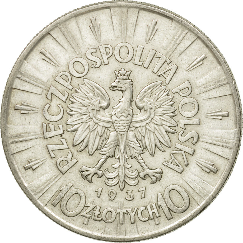 Münze, Polen, 10 Zlotych, 1937, Warsaw, SS, Silber, KM:29