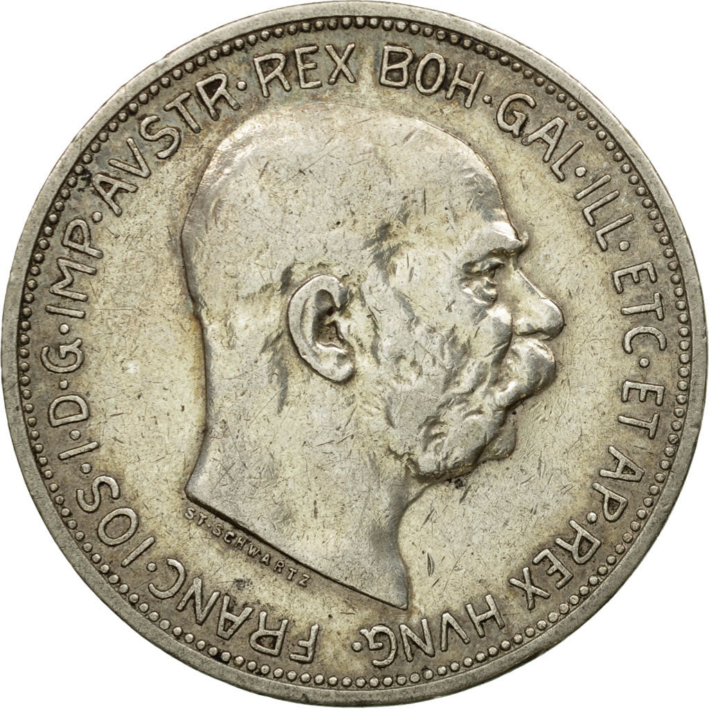 Coin, Austria, Franz Joseph I, 2 Corona, 1912, EF(40-45), Silver, KM:2821
