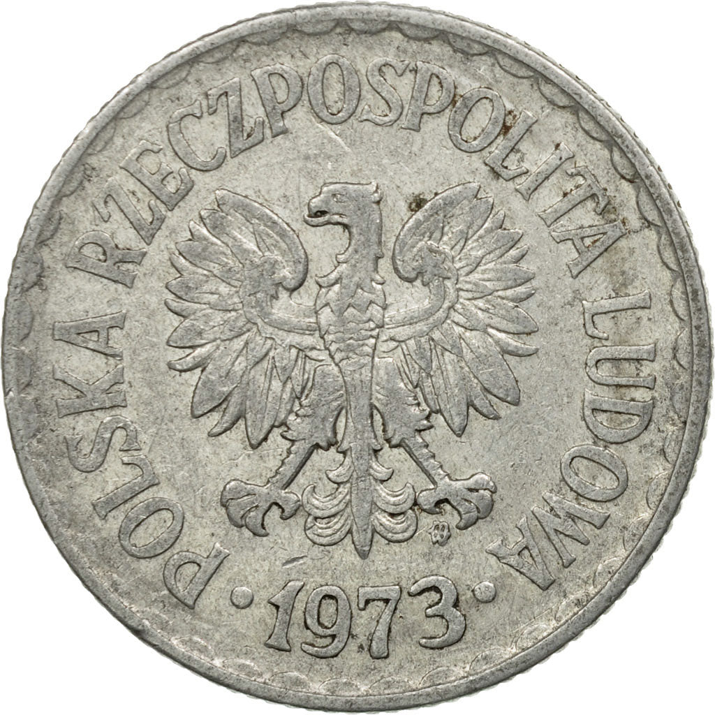 Coin, Poland, Zloty, 1973, Warsaw, VF(20-25), Aluminum, KM:49.1