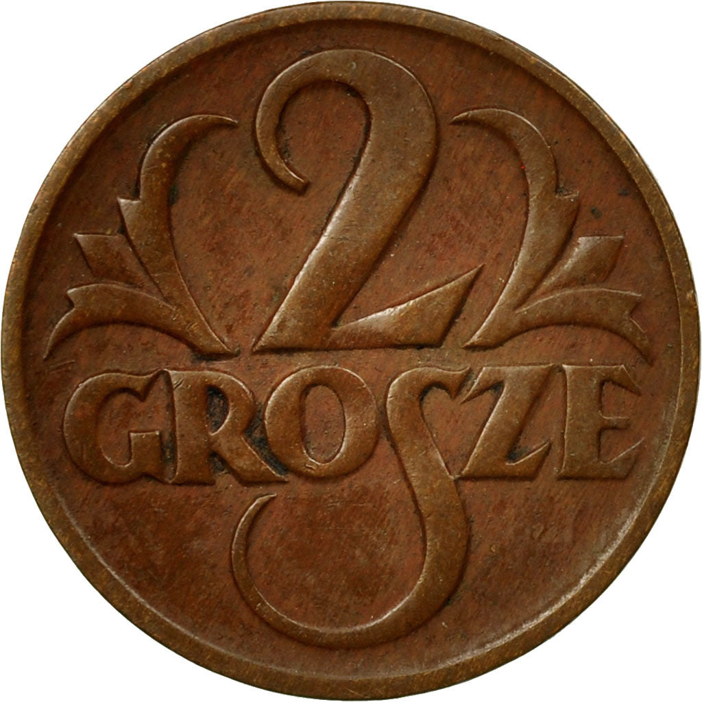 Münze, Polen, 2 Grosze, 1927, Warsaw, SS+, Bronze, KM:9a