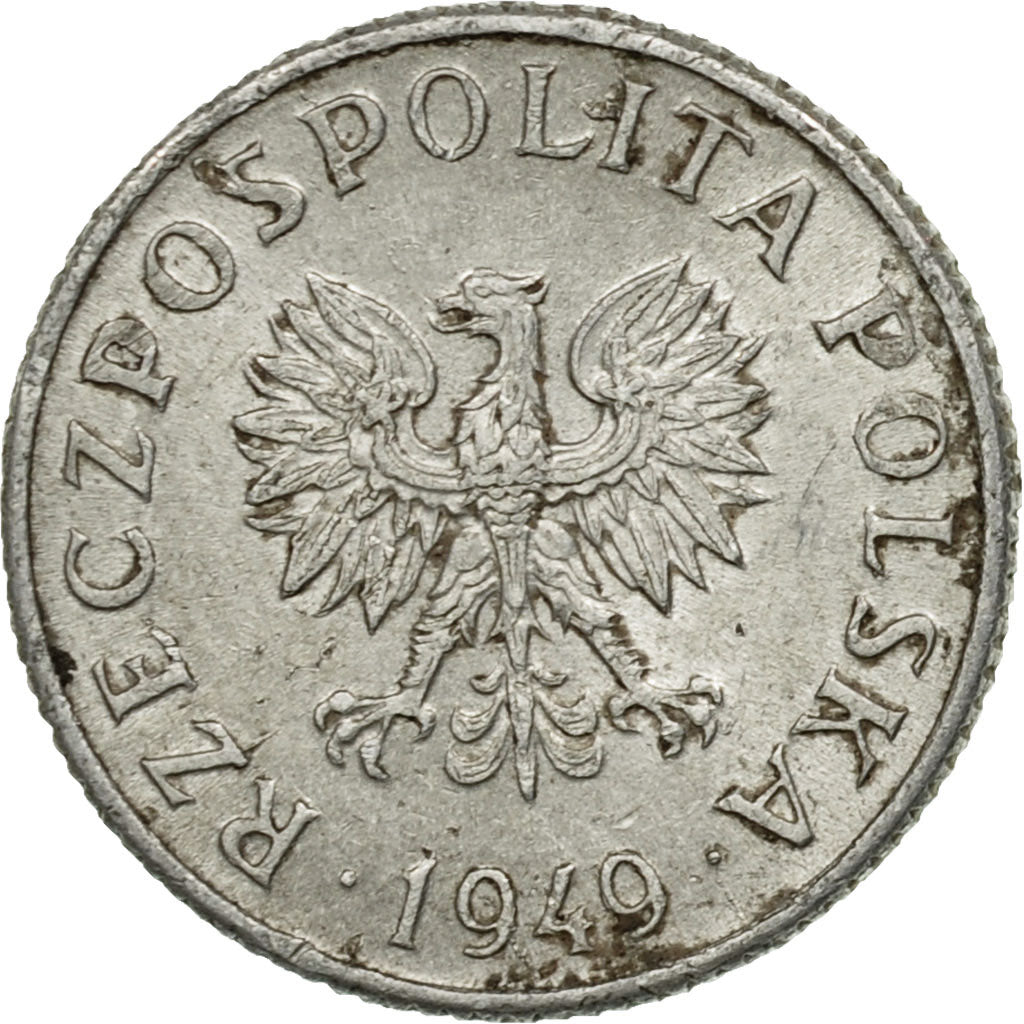 Coin, Poland, Grosz, 1949, Warsaw, VF(20-25), Aluminum, KM:39