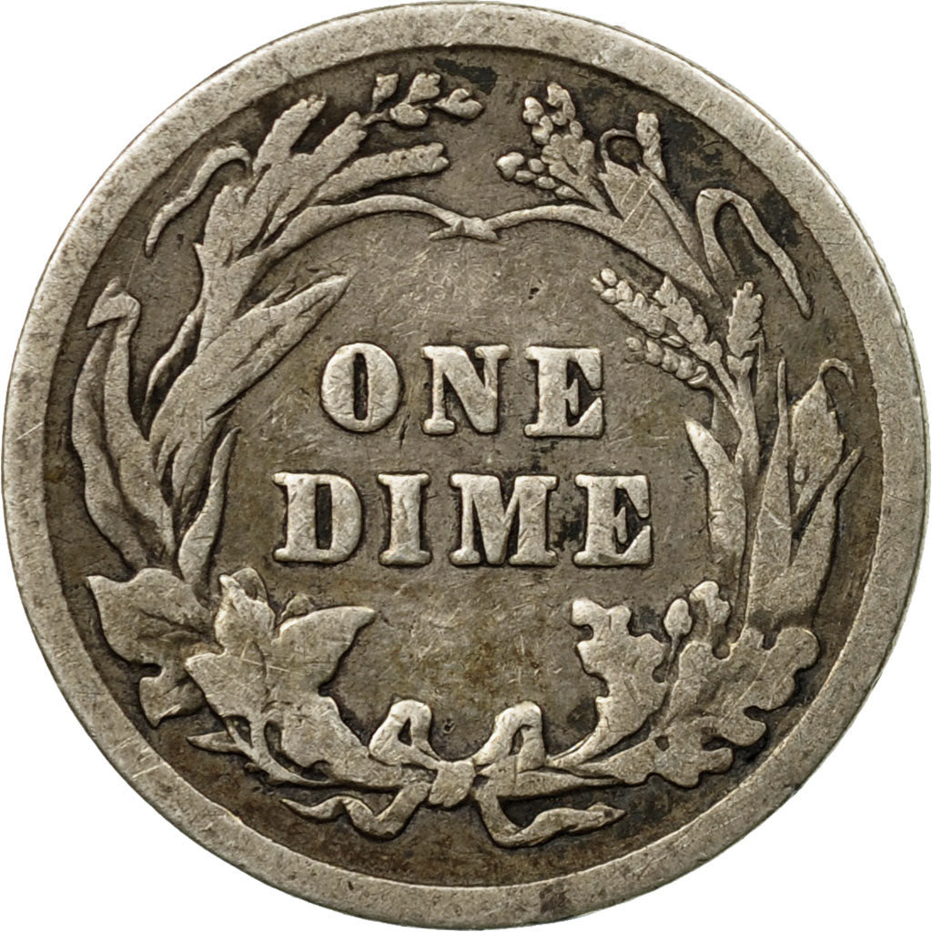 Coin, United States, Barber Dime, Dime, 1907, U.S. Mint, Philadelphia