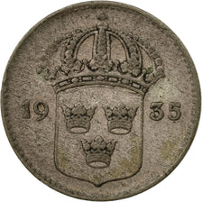 Coin, Sweden, Gustaf V, 10 Öre, 1935, VF(20-25), Silver, KM:780