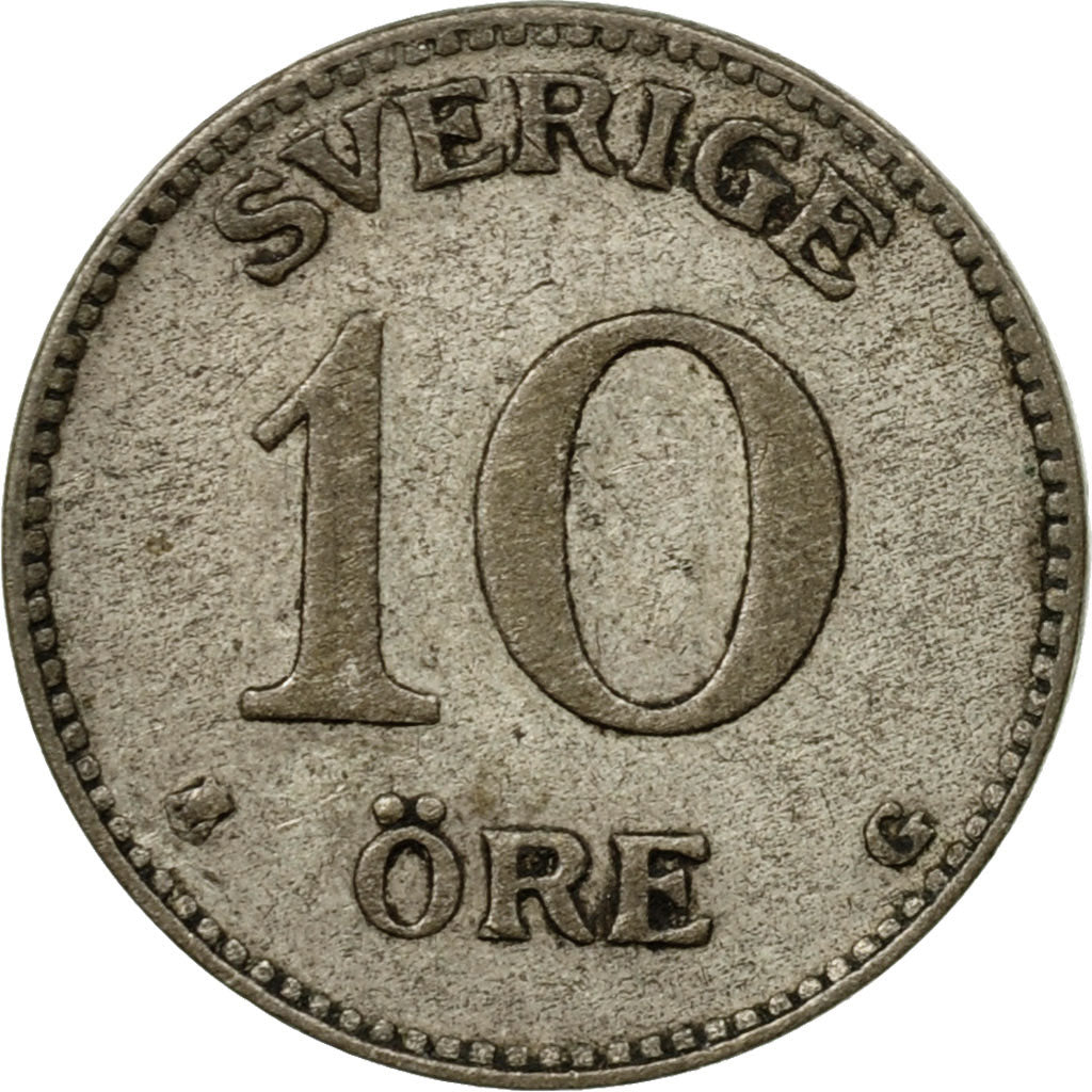 Coin, Sweden, Gustaf V, 10 Öre, 1935, VF(20-25), Silver, KM:780