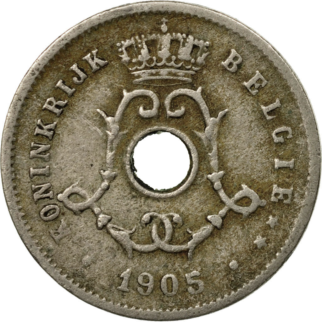 Münze, Belgien, 5 Centimes, 1905, S+, Copper-nickel, KM:55