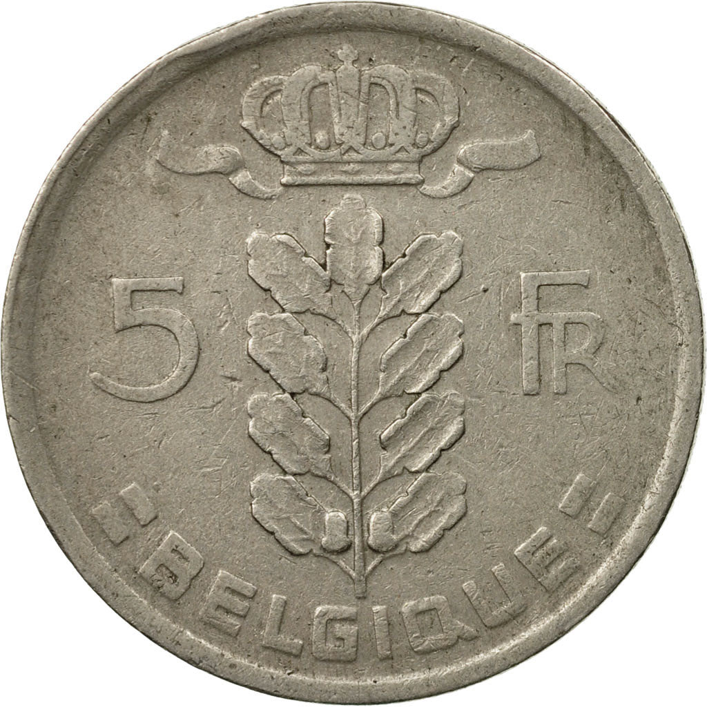 Moneda, Bélgica, 5 Francs, 5 Frank, 1949, BC+, Cobre - níquel, KM:134.1