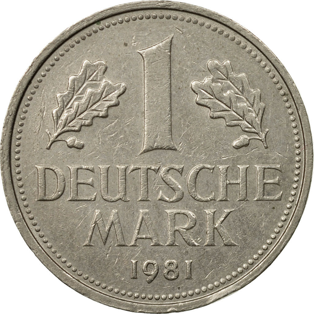 Moneda, ALEMANIA - REPÚBLICA FEDERAL, Mark, 1981, Stuttgart, MBC, Cobre -