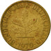 Moneda, ALEMANIA - REPÚBLICA FEDERAL, 5 Pfennig, 1970, Karlsruhe, BC+, Latón