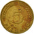 Coin, GERMANY - FEDERAL REPUBLIC, 5 Pfennig, 1970, Karlsruhe, VF(20-25), Brass