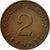 Coin, GERMANY - FEDERAL REPUBLIC, 2 Pfennig, 1962, Stuttgart, EF(40-45), Bronze