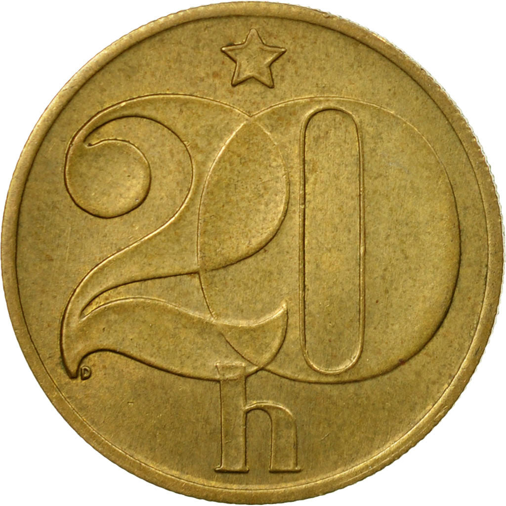 Munten, Tsjecho-Slowakije, 20 Haleru, 1983, ZF, Nickel-brass, KM:74