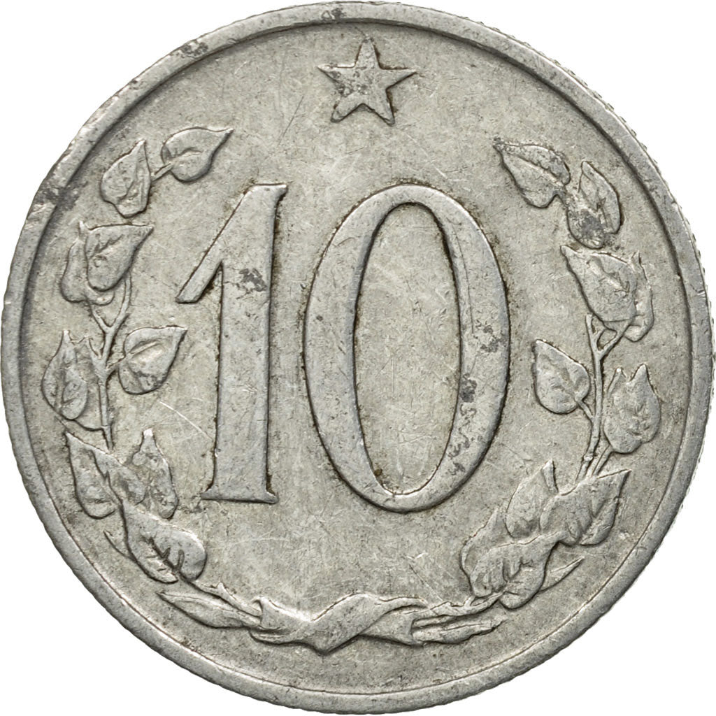Moneta, Czechosłowacja, 10 Haleru, 1969, EF(40-45), Aluminium, KM:49.1