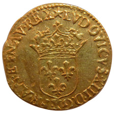 Francia, Louis XIII, 1/2 Écu d'or, 1/2 ECU D'or, 1636, Amiens, SPL-, Oro, Ga...