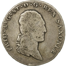Coin, German States, SAXONY-ALBERTINE, Friedrich August I, 1/6 Thaler, 1/4