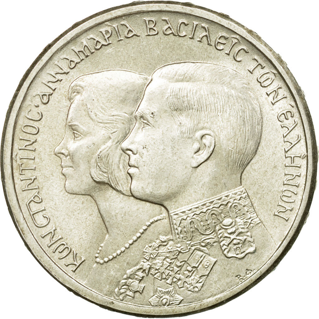 Coin, Greece, Constantine II, 30 Drachmai, 1964, MS(60-62), Silver, KM:87