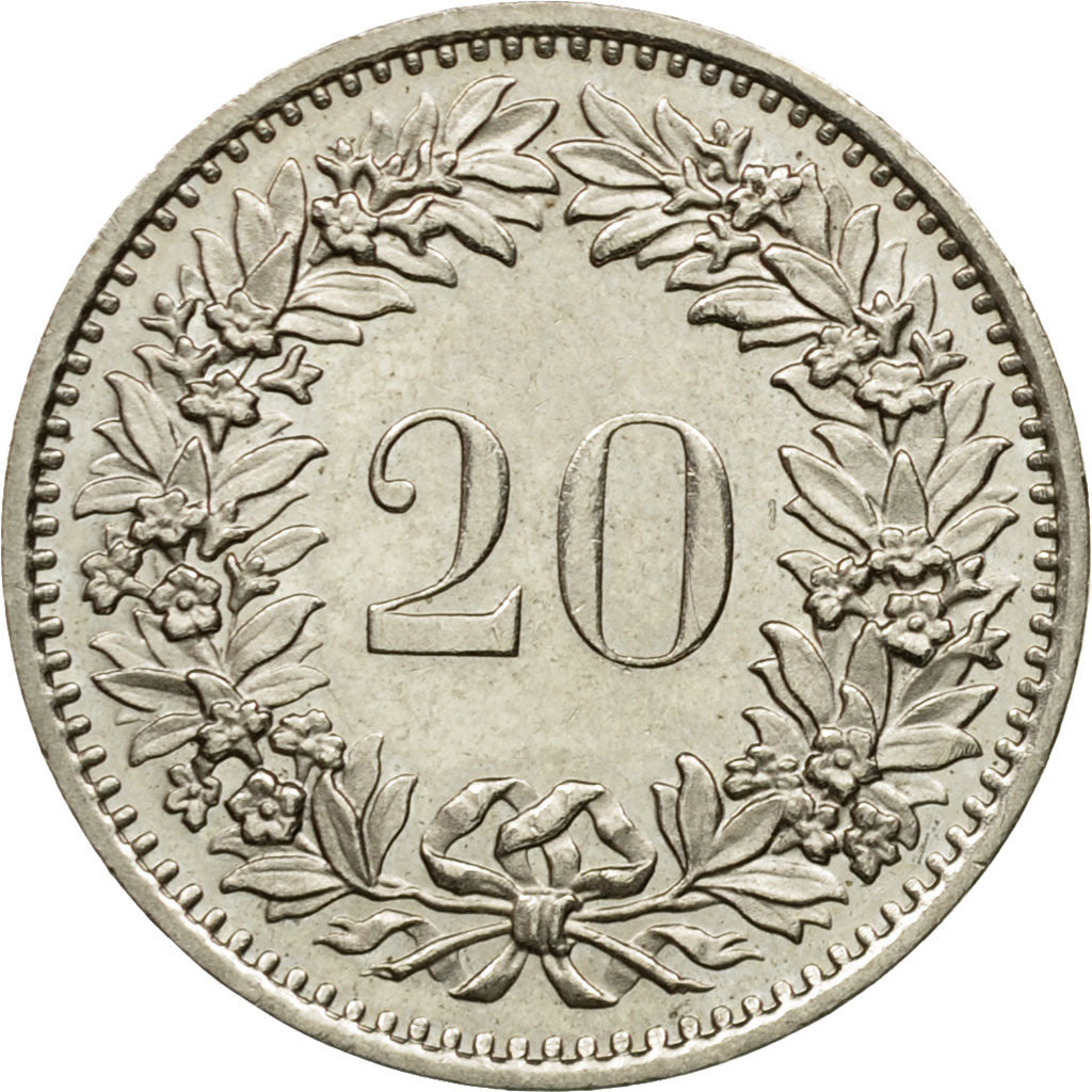 Moneda, Suiza, 20 Rappen, 1981, Bern, MBC+, Cobre - níquel, KM:29a