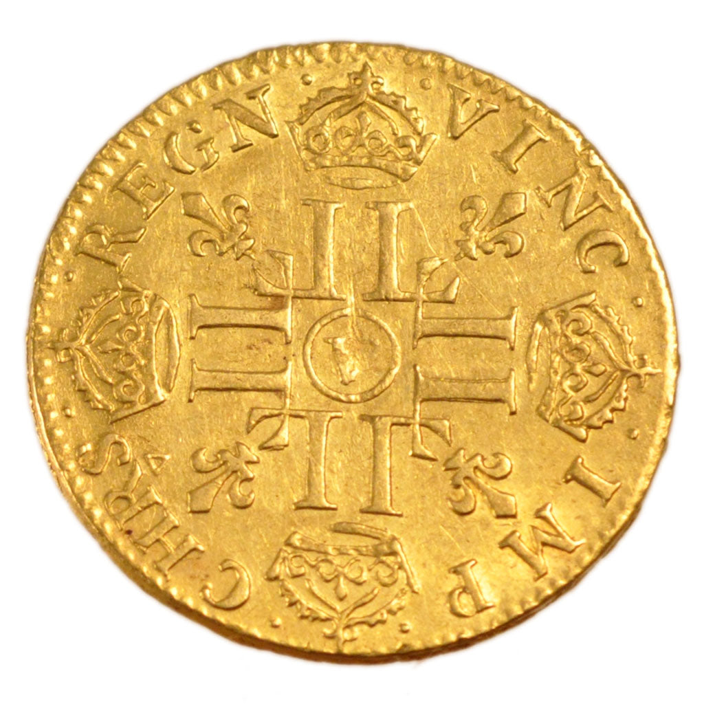 FRANCE, Louis d'or à la mèche longue, Louis D'or, 1652, Paris, KM #157.1, AU(...