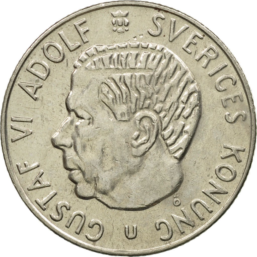 Coin, Sweden, Gustaf VI, Krona, 1973, VF(30-35), Copper-Nickel Clad Copper