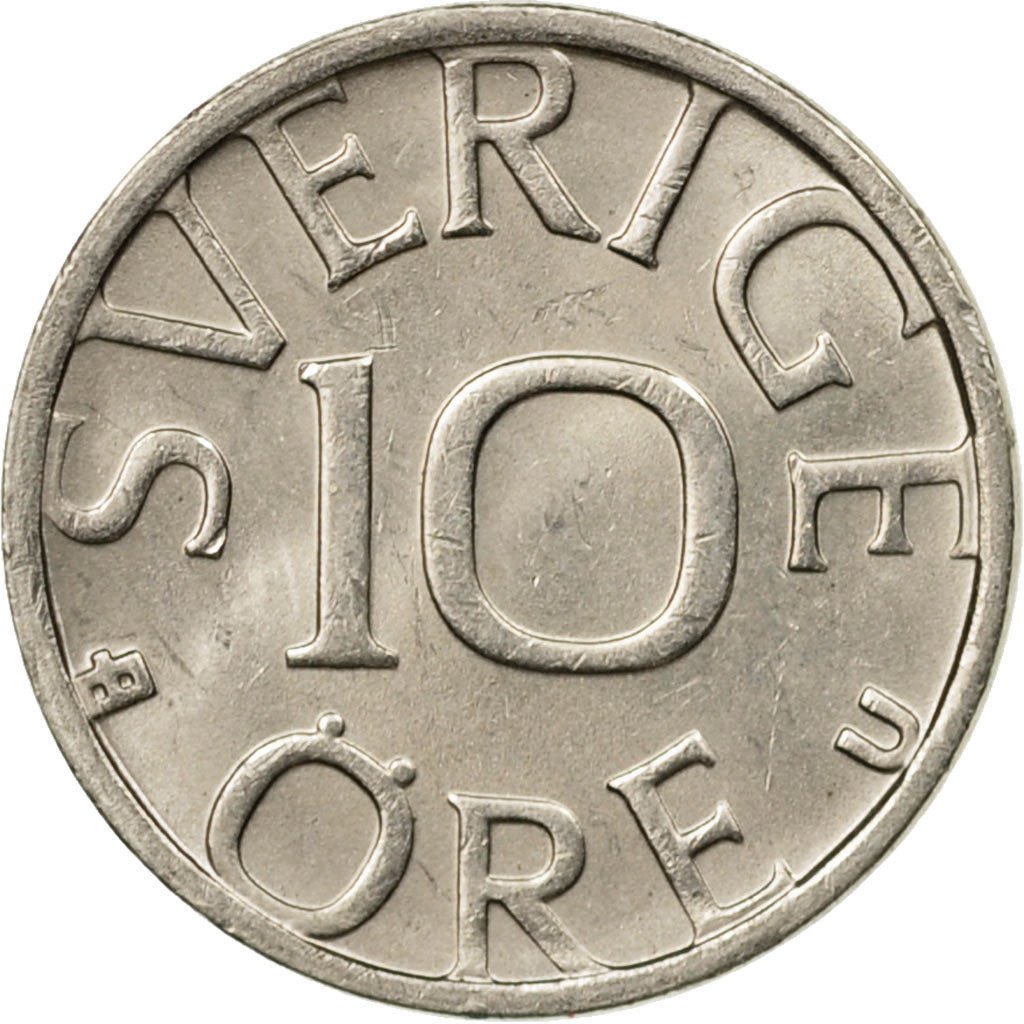 Coin, Sweden, Carl XVI Gustaf, 10 Öre, 1979, EF(40-45), Copper-nickel, KM:850