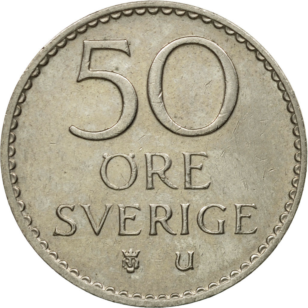 Münze, Schweden, Gustaf VI, 50 Öre, 1973, S+, Copper-nickel, KM:837