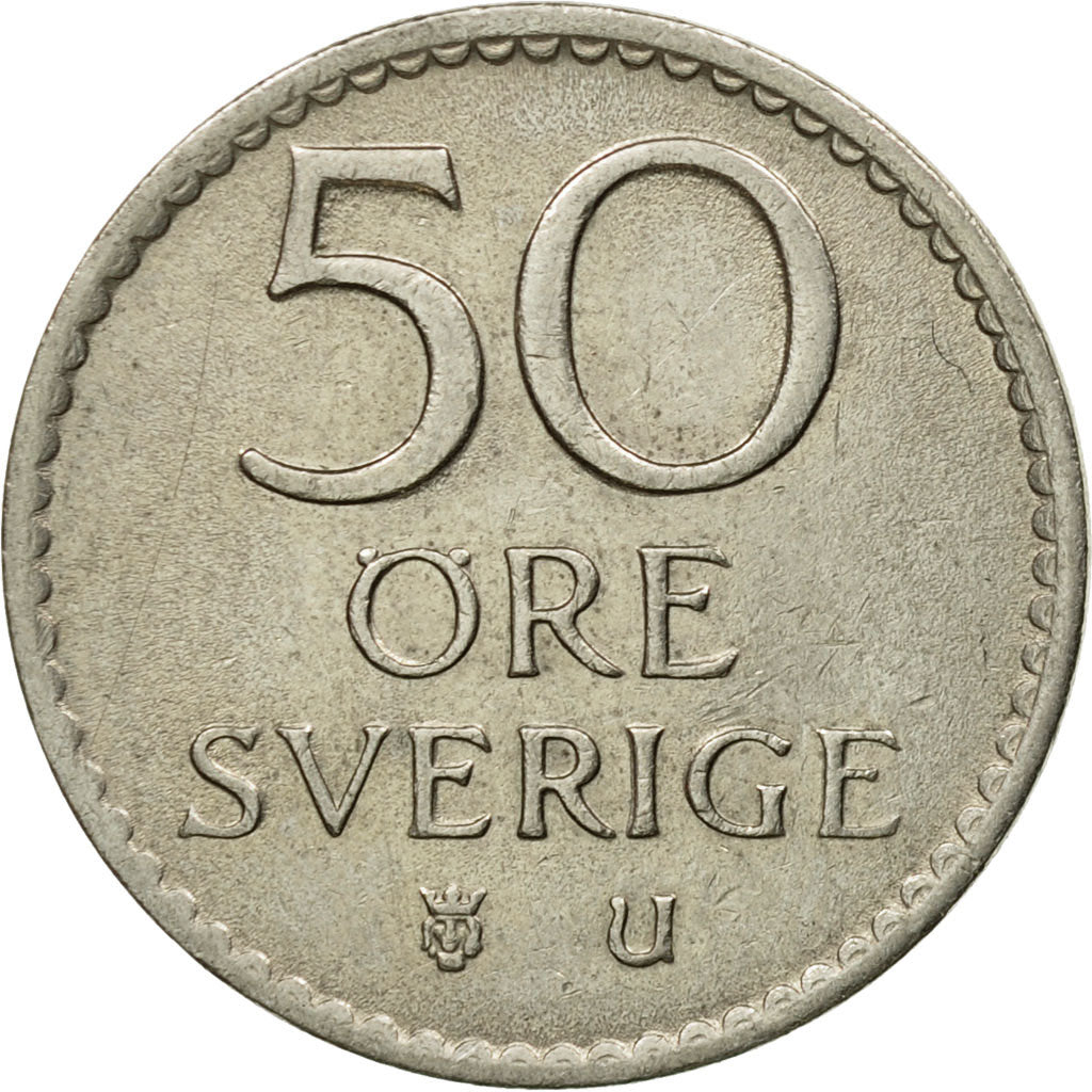 Monnaie, Suède, Gustaf VI, 50 Öre, 1970, TTB, Copper-nickel, KM:837