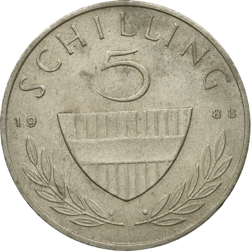 Coin, Austria, 5 Schilling, 1988, VF(30-35), Copper-nickel, KM:2889a