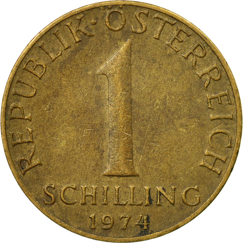 Coin, Austria, Schilling, 1974, VF(20-25), Aluminum-Bronze, KM:2886