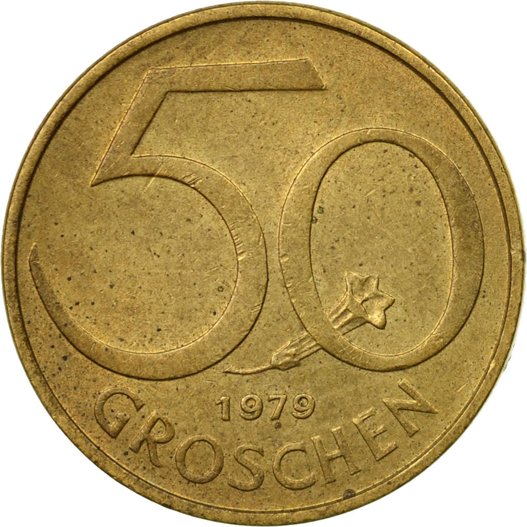 Coin, Austria, 50 Groschen, 1979, EF(40-45), Aluminum-Bronze, KM:2885