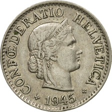 Coin, Switzerland, 10 Rappen, 1945, Bern, VF(30-35), Copper-nickel, KM:27