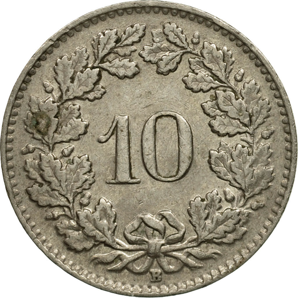 Coin, Switzerland, 10 Rappen, 1945, Bern, VF(30-35), Copper-nickel, KM:27