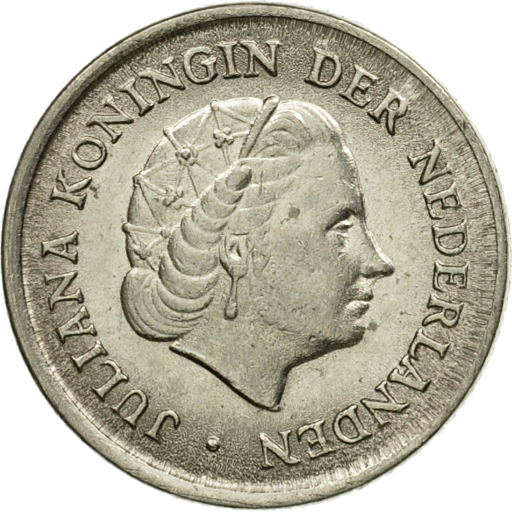 Münze, Niederlande, Juliana, 10 Cents, 1966, S+, Nickel, KM:182