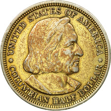 Moneda, Estados Unidos, Half Dollar, 1893, U.S. Mint, Philadelphia, MBC, Plata
