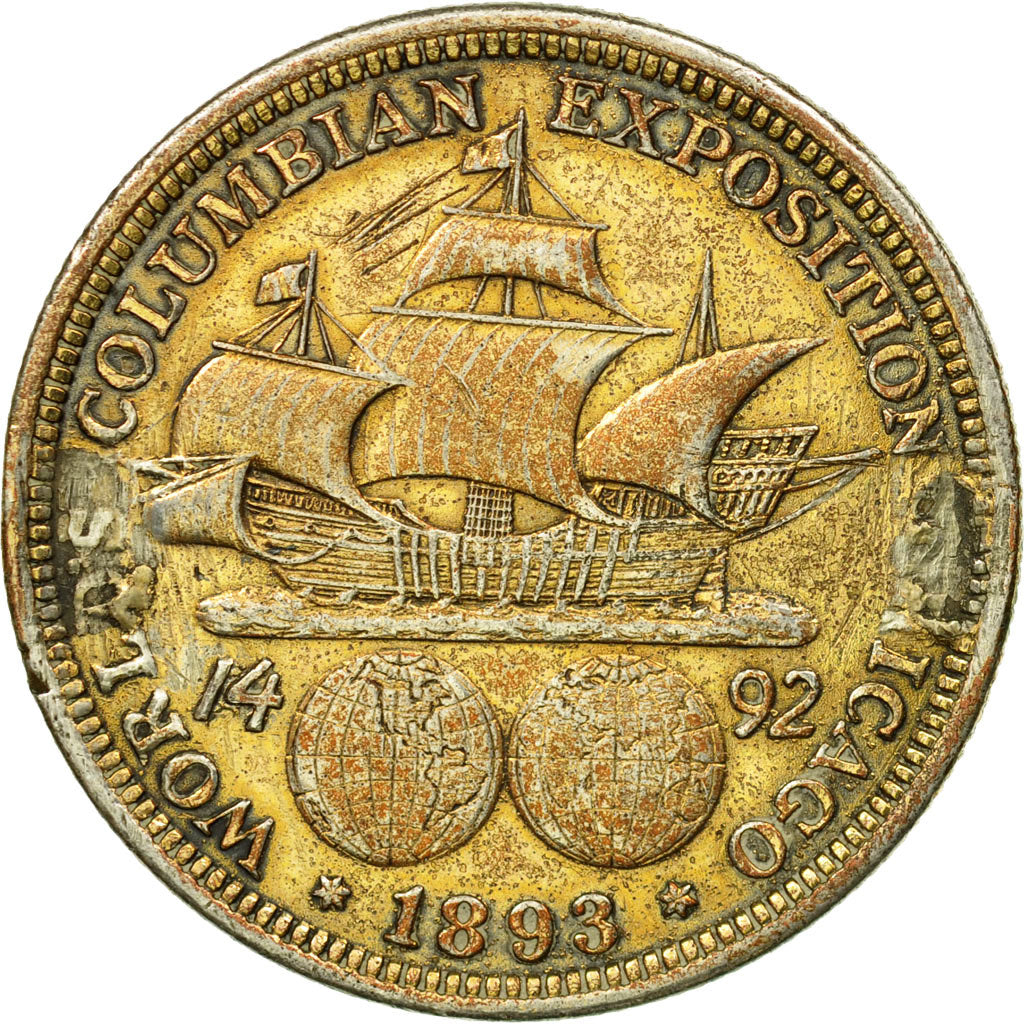 Coin, United States, Half Dollar, 1893, U.S. Mint, Philadelphia, EF(40-45)
