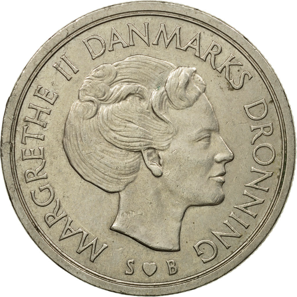 Coin, Denmark, Margrethe II, 5 Kroner, 1977, Copenhagen, EF(40-45)