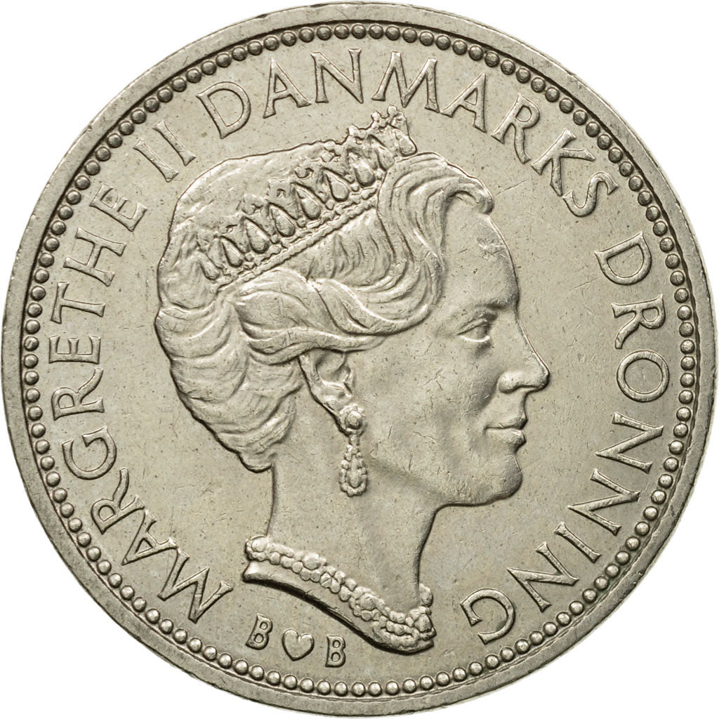 Coin, Denmark, Margrethe II, 10 Kroner, 1981, Copenhagen, EF(40-45)