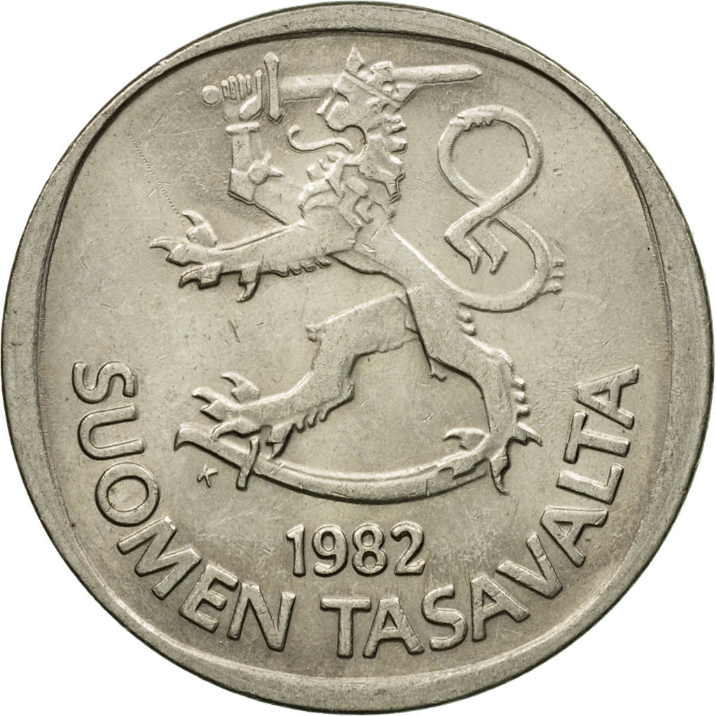 Coin, Finland, Markka, 1982, AU(50-53), Copper-nickel, KM:49a