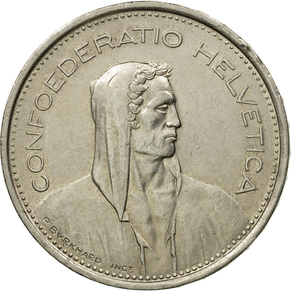 Coin, Switzerland, 5 Francs, 1970, Bern, AU(55-58), Copper-nickel, KM:40a.1