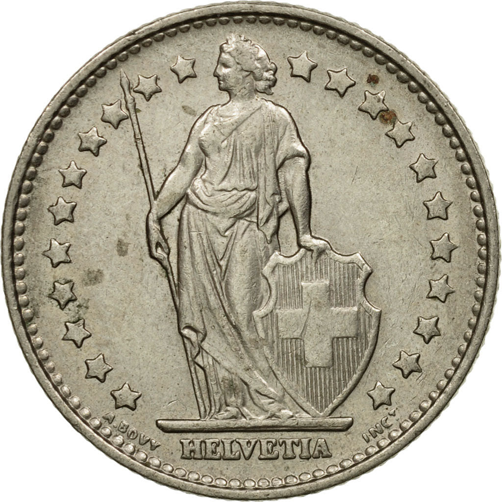 Moneda, Suiza, Franc, 1968, Bern, BC+, Cobre - níquel, KM:24a.1