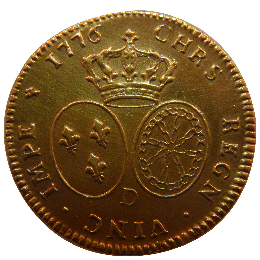 FRANCE, Double louis d'or au buste habillé, Double Louis d'or, 1776, Lyons, M...
