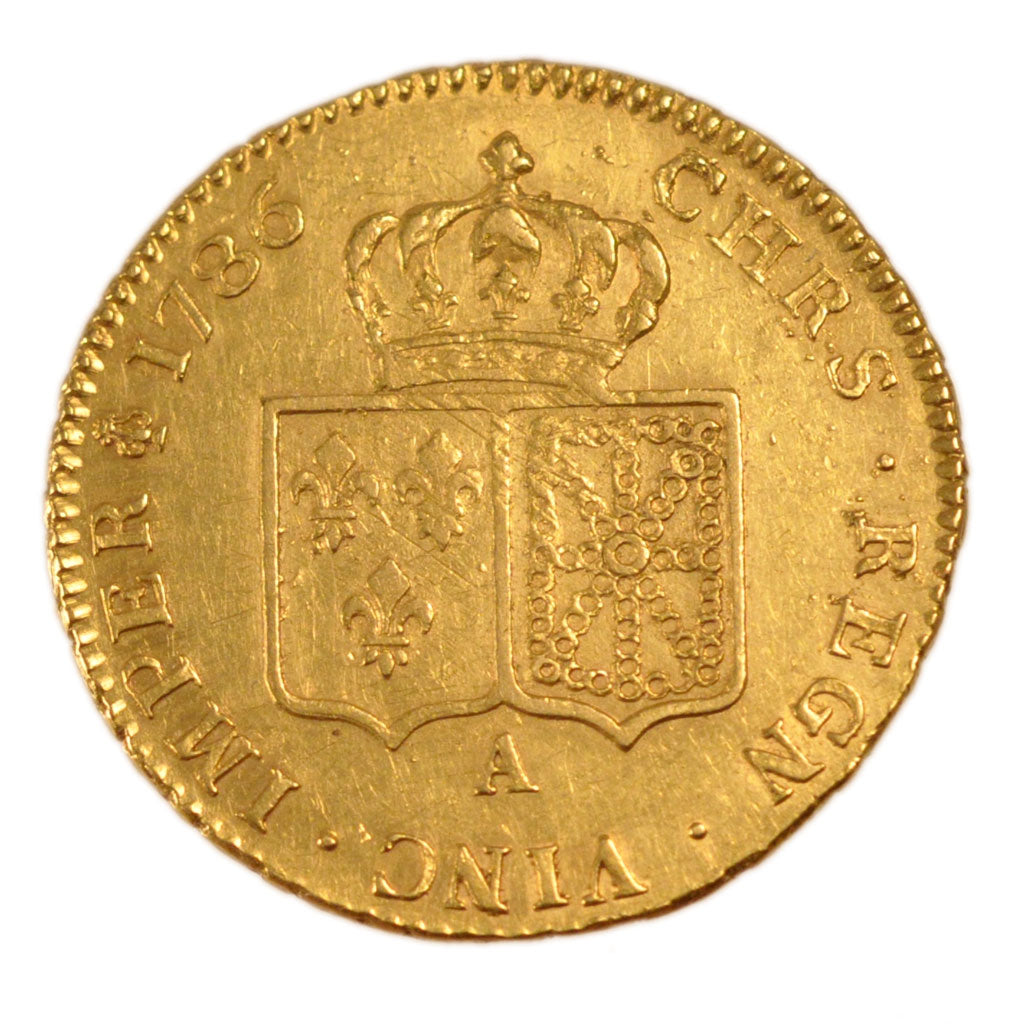 FRANCE, Double louis d'or à la tête nue, Double Louis d'or, 1786, Paris, AU(50-5