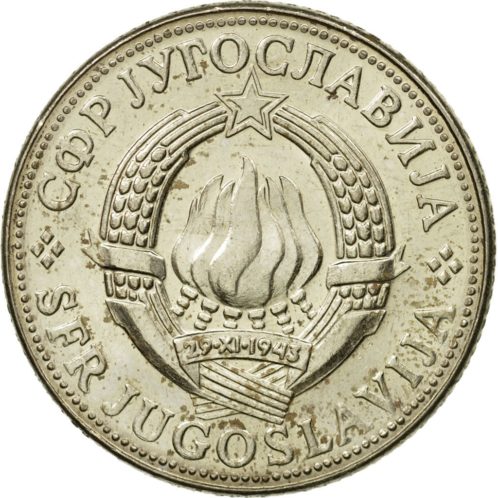 Coin, Yugoslavia, 10 Dinara, 1981, AU(50-53), Copper-nickel, KM:62