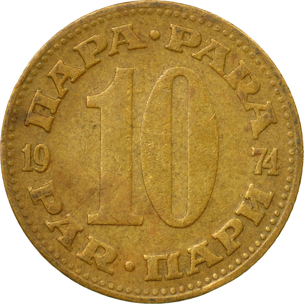 Coin, Yugoslavia, 10 Para, 1974, VF(30-35), Brass, KM:44