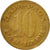 Moneta, Jugosławia, 10 Para, 1974, VF(30-35), Mosiądz, KM:44
