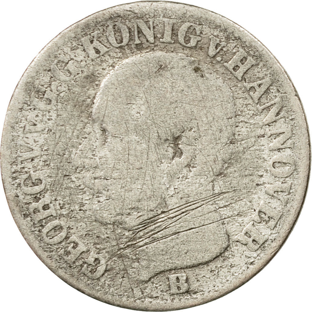Coin, German States, HANNOVER, Georg V, 1/12 Thaler, 3 Mariengroschen, 1853