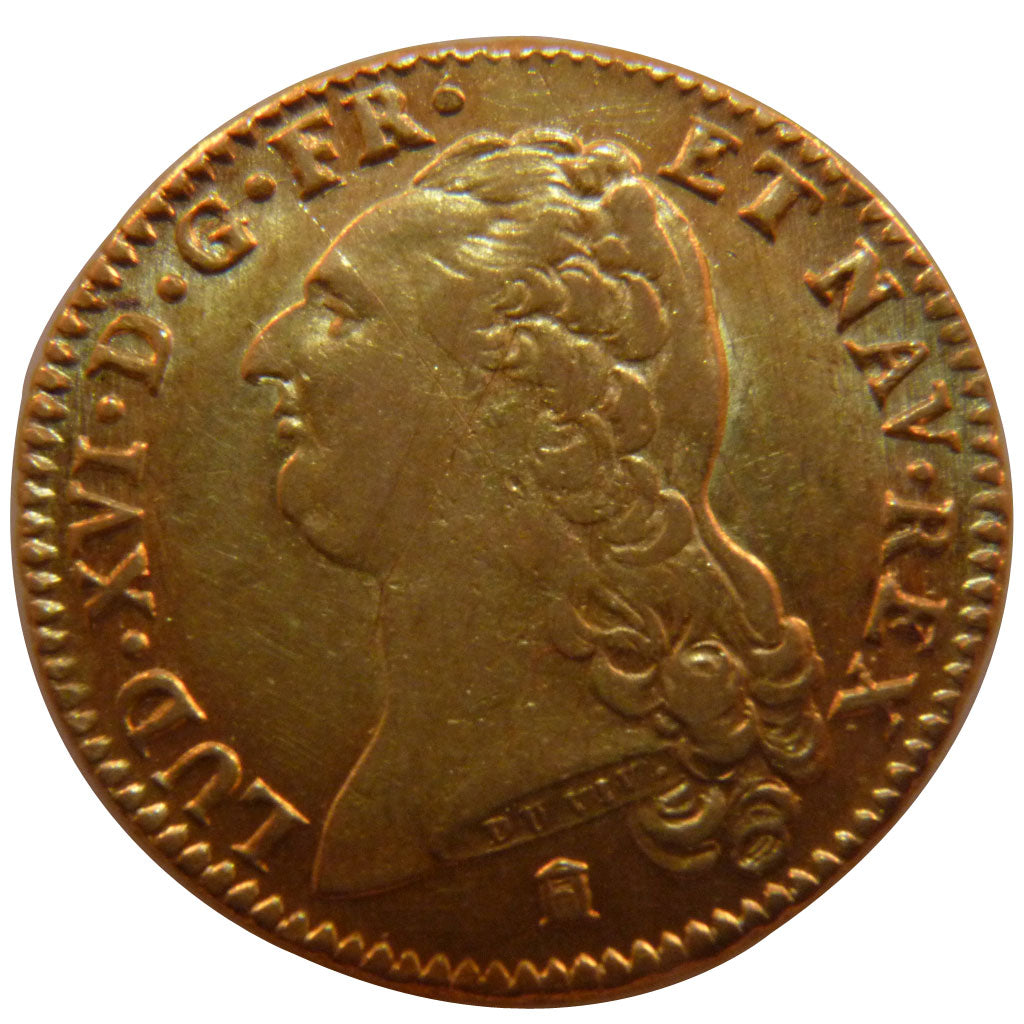 FRANCE, Double Louis d'or, 1786, Bordeaux, AU(50-53), Gold, Gadoury #363, 15.30