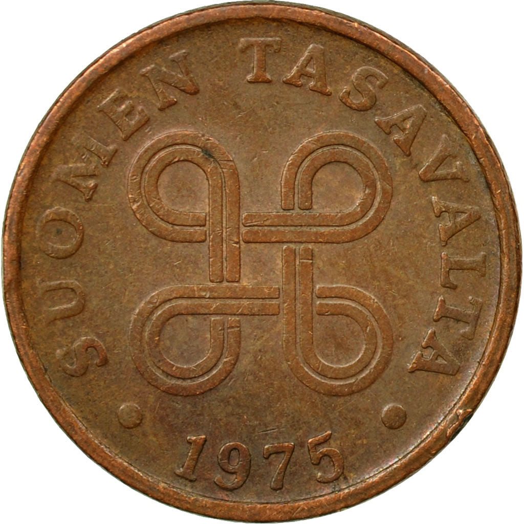 Coin, Finland, 5 Pennia, 1975, EF(40-45), Copper, KM:45